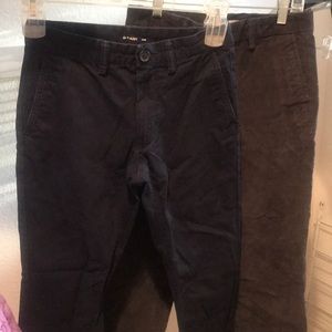 Lot of 2 pants (grey corduroy and navy chino)